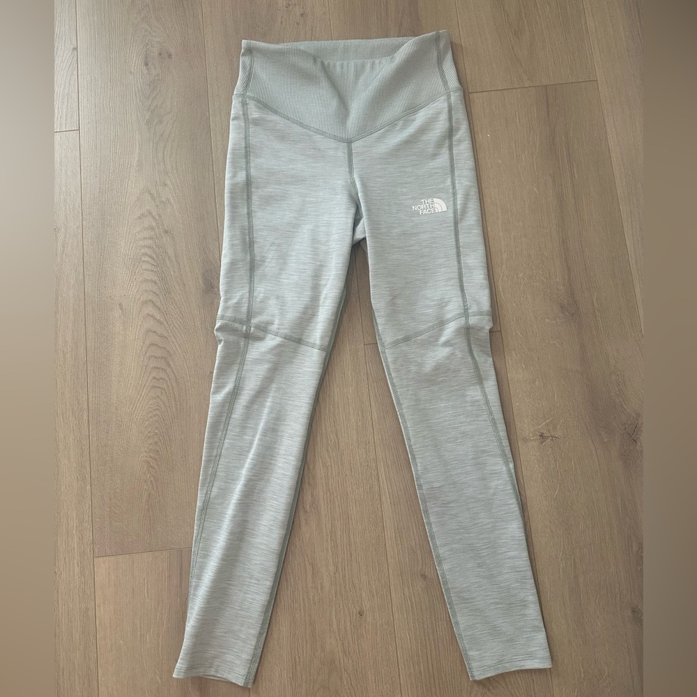 The North Face Gray Leggings Tapered Design Cotton-Blend
